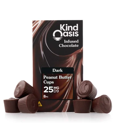 Infused Chocolate Dark Peanut Butter Cups 25MG D9 | 8PC